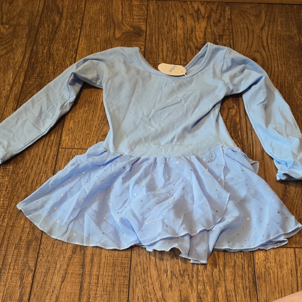 Light Blue Long Sleeve Ballet Dress